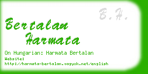 bertalan harmata business card